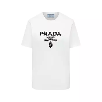 Хлопковая футболка Prada