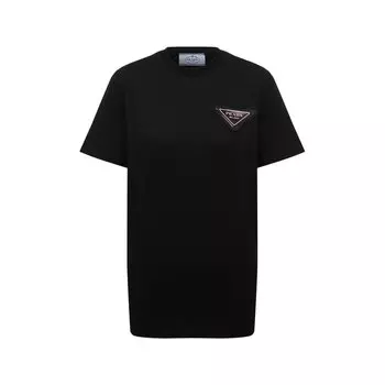 Хлопковая футболка Prada