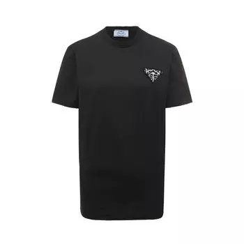 Хлопковая футболка Prada