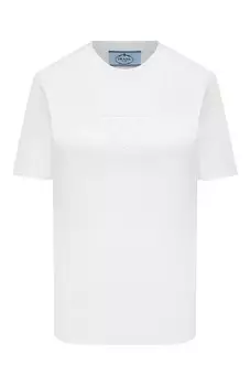 Хлопковая футболка Prada