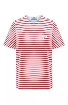 Хлопковая футболка Prada