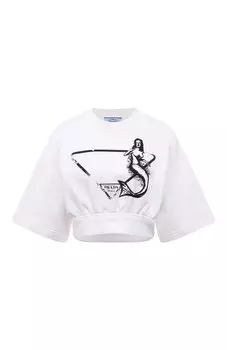 Хлопковая футболка Prada