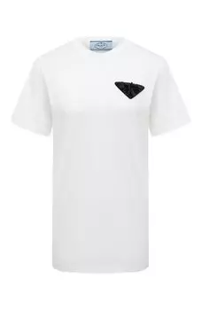 Хлопковая футболка Prada