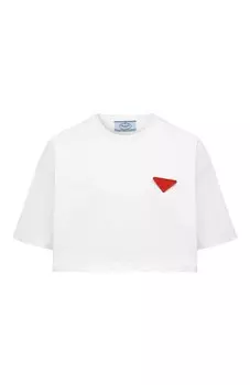 Хлопковая футболка Prada