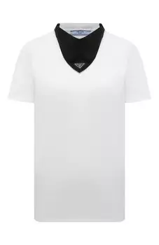 Хлопковая футболка Prada