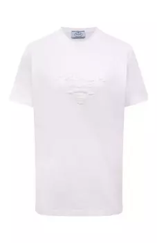 Хлопковая футболка Prada