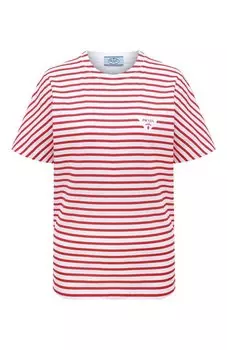 Хлопковая футболка Prada