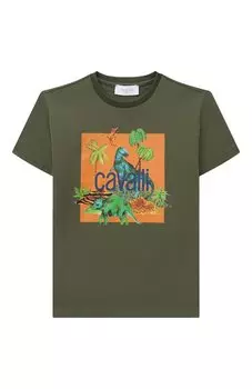 Хлопковая футболка Roberto Cavalli