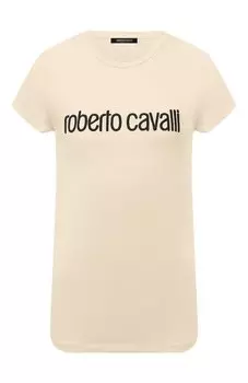 Хлопковая футболка Roberto Cavalli
