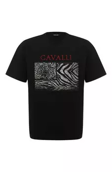 Хлопковая футболка Roberto Cavalli