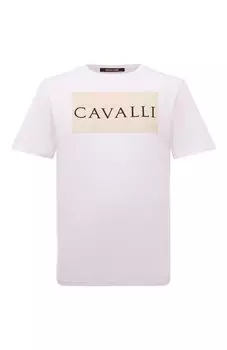 Хлопковая футболка Roberto Cavalli