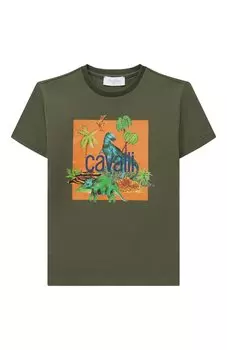 Хлопковая футболка Roberto Cavalli