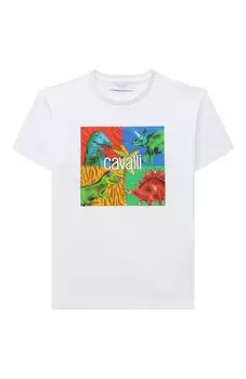 Хлопковая футболка Roberto Cavalli
