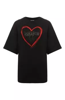 Хлопковая футболка Roberto Cavalli