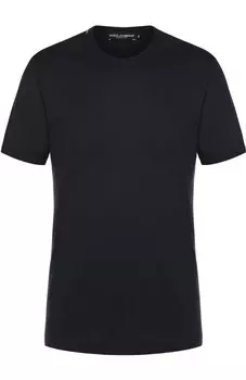 Хлопковая футболка с круглым вырезом Dolce & Gabbana