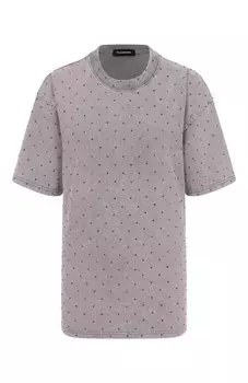 Хлопковая футболка с отделкой стразами Flashin