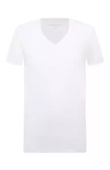 Хлопковая футболка с V-образным вырезом Derek Rose