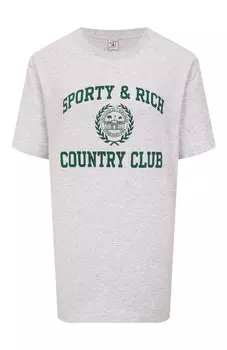 Хлопковая футболка Sporty and Rich