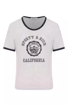 Хлопковая футболка Sporty and Rich