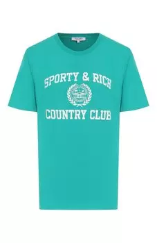 Хлопковая футболка Sporty and Rich