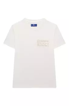 Хлопковая футболка Stefano Ricci Junior