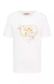 Хлопковая футболка Twinset