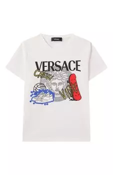 Хлопковая футболка Versace