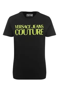 Хлопковая футболка Versace Jeans Couture