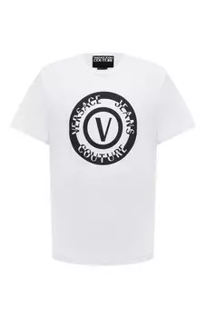 Хлопковая футболка Versace Jeans Couture
