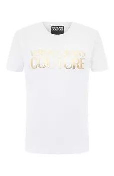 Хлопковая футболка Versace Jeans Couture