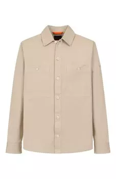 Хлопковая куртка-рубашка BOSS Orange