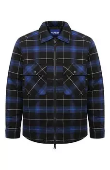 Хлопковая куртка-рубашка HUGO Blue
