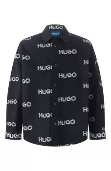 Хлопковая куртка-рубашка HUGO Blue