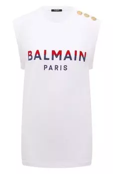 Хлопковая майка Balmain