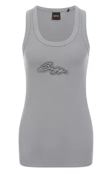 Хлопковая майка BOSS Orange