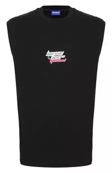 Хлопковая майка HUGO Blue