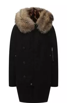 Хлопковая парка на меховой подкладке Saint Laurent
