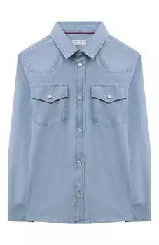 Хлопковая рубашка Brunello Cucinelli