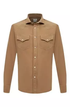 Хлопковая рубашка Brunello Cucinelli