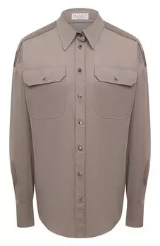 Хлопковая рубашка Brunello Cucinelli