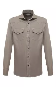 Хлопковая рубашка Brunello Cucinelli