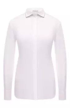 Хлопковая рубашка Brunello Cucinelli