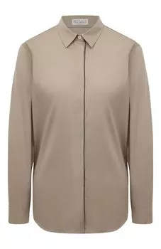 Хлопковая рубашка Brunello Cucinelli