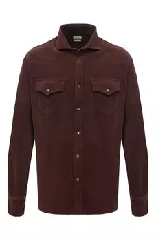 Хлопковая рубашка Brunello Cucinelli