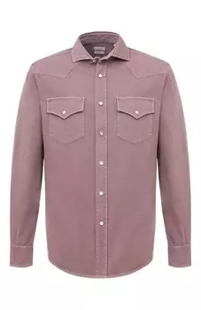 Хлопковая рубашка Brunello Cucinelli