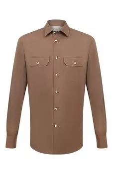 Хлопковая рубашка Brunello Cucinelli