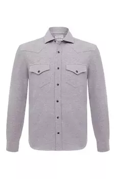 Хлопковая рубашка Brunello Cucinelli