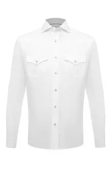 Хлопковая рубашка Brunello Cucinelli
