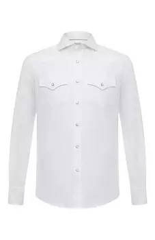 Хлопковая рубашка Brunello Cucinelli