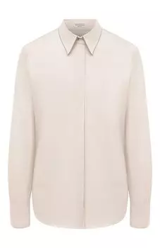 Хлопковая рубашка Brunello Cucinelli